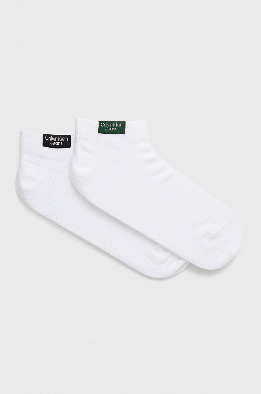 

Чорапи Calvin Klein Jeans мъжки в бяло, Бял