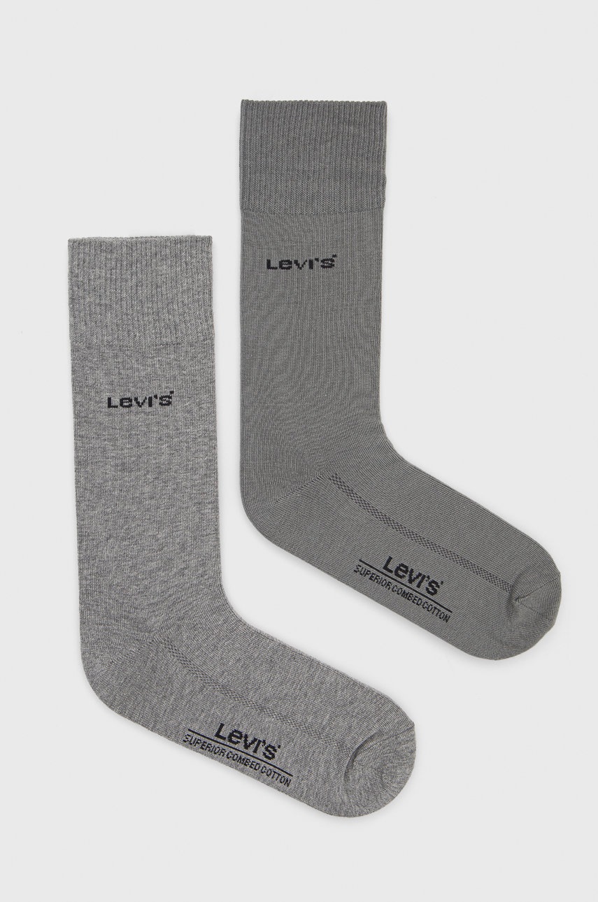 

Чорапи Levi's мъжки в сиво, Сив