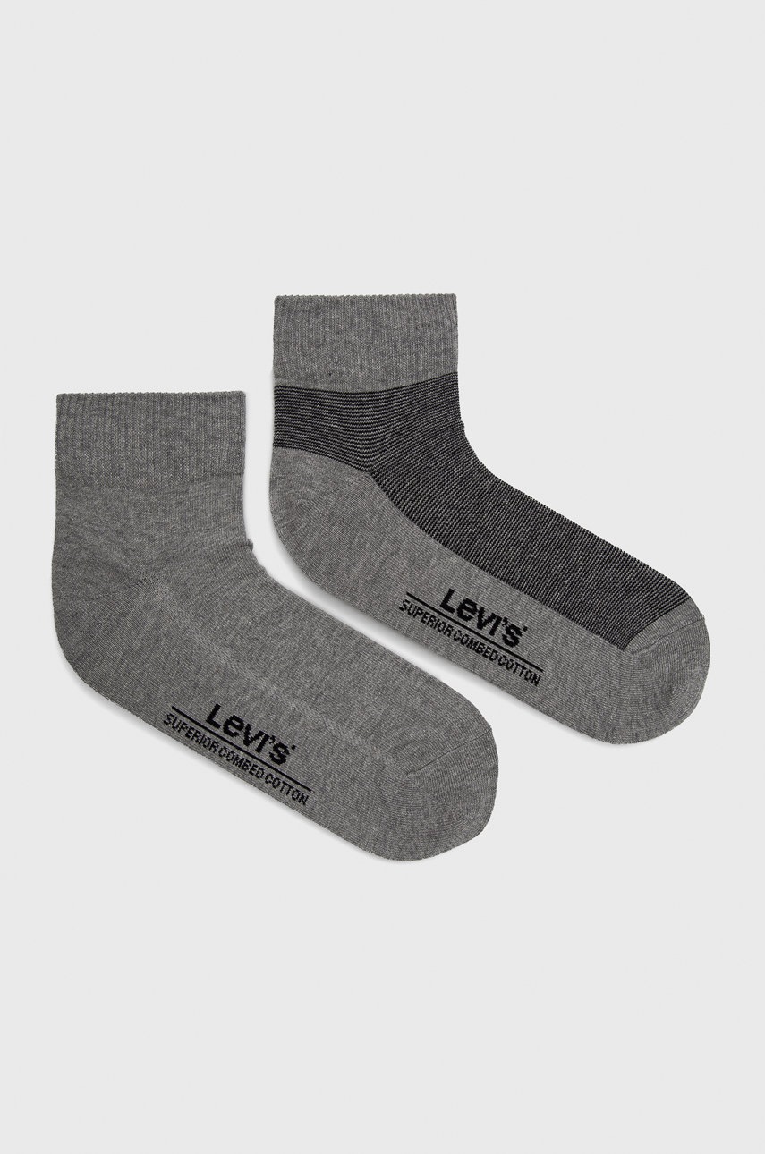 

Чорапи Levi's мъжки в сиво, Сив