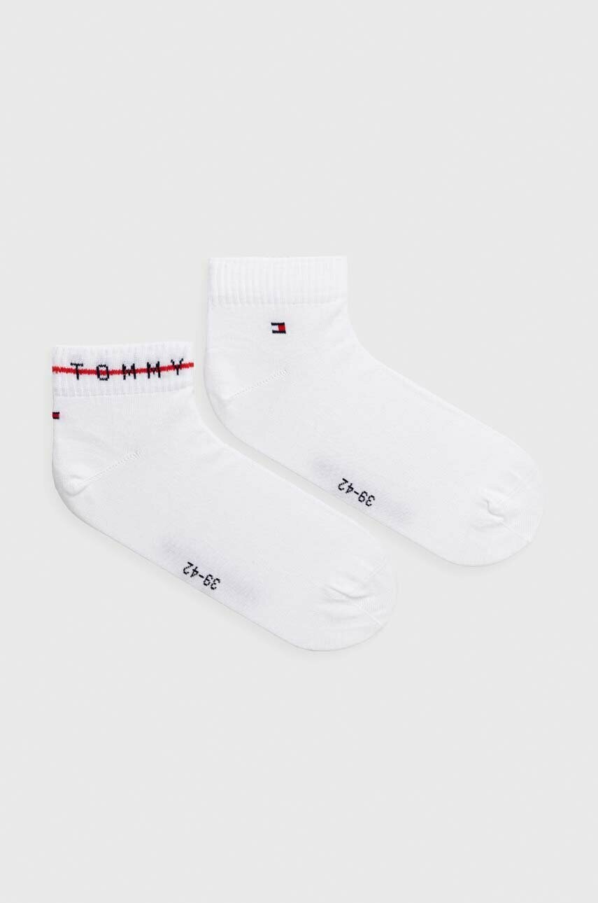 Levně Ponožky Tommy Hilfiger 2-pack pánské, bílá barva, 701222187