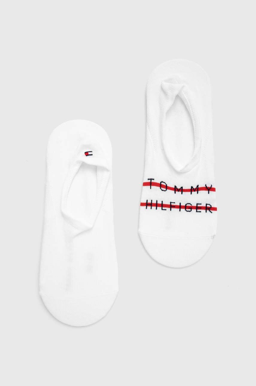 Levně Ponožky Tommy Hilfiger 2-pack pánské, bílá barva