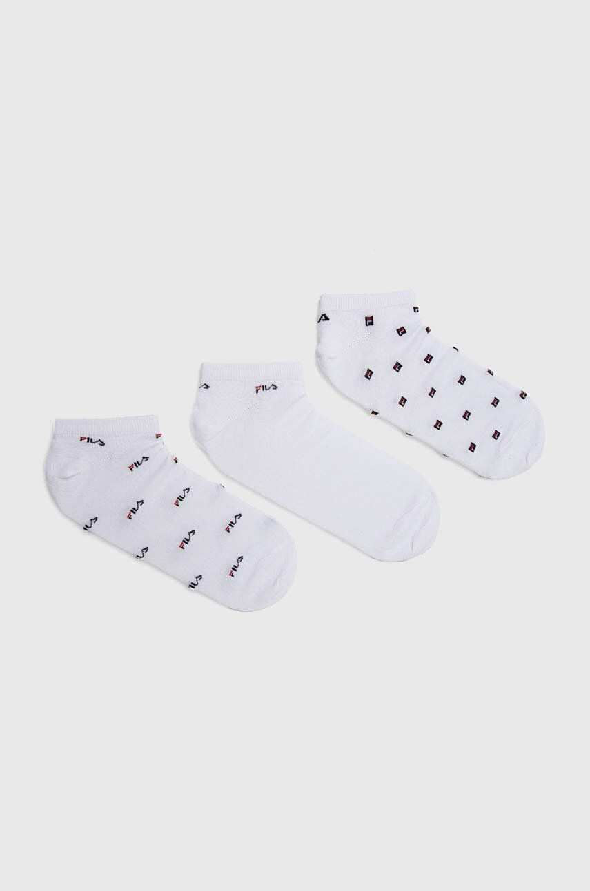 Ponožky Fila 3-pack pánské, bílá barva - bílá -  65 % Bavlna