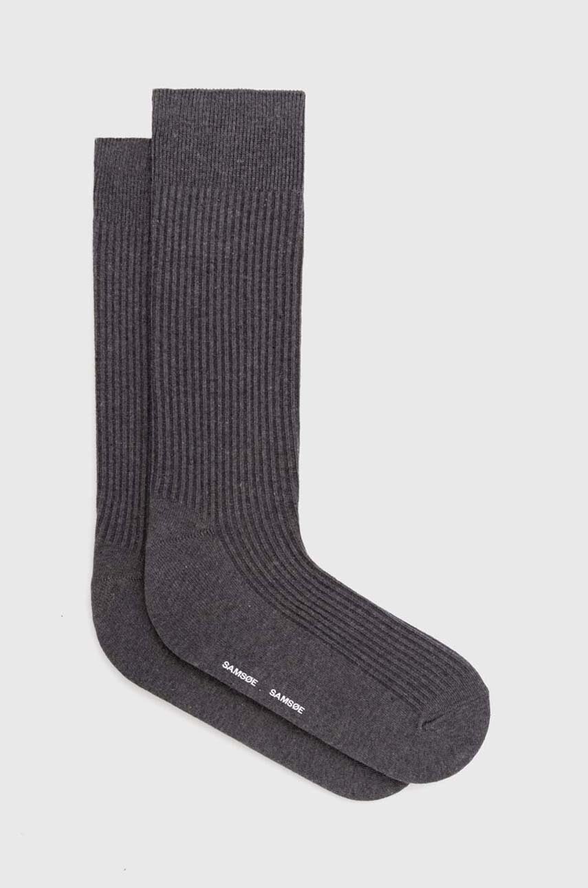 

Чорапи Samsoe Samsoe HANSE в бяло M00007103, Сив