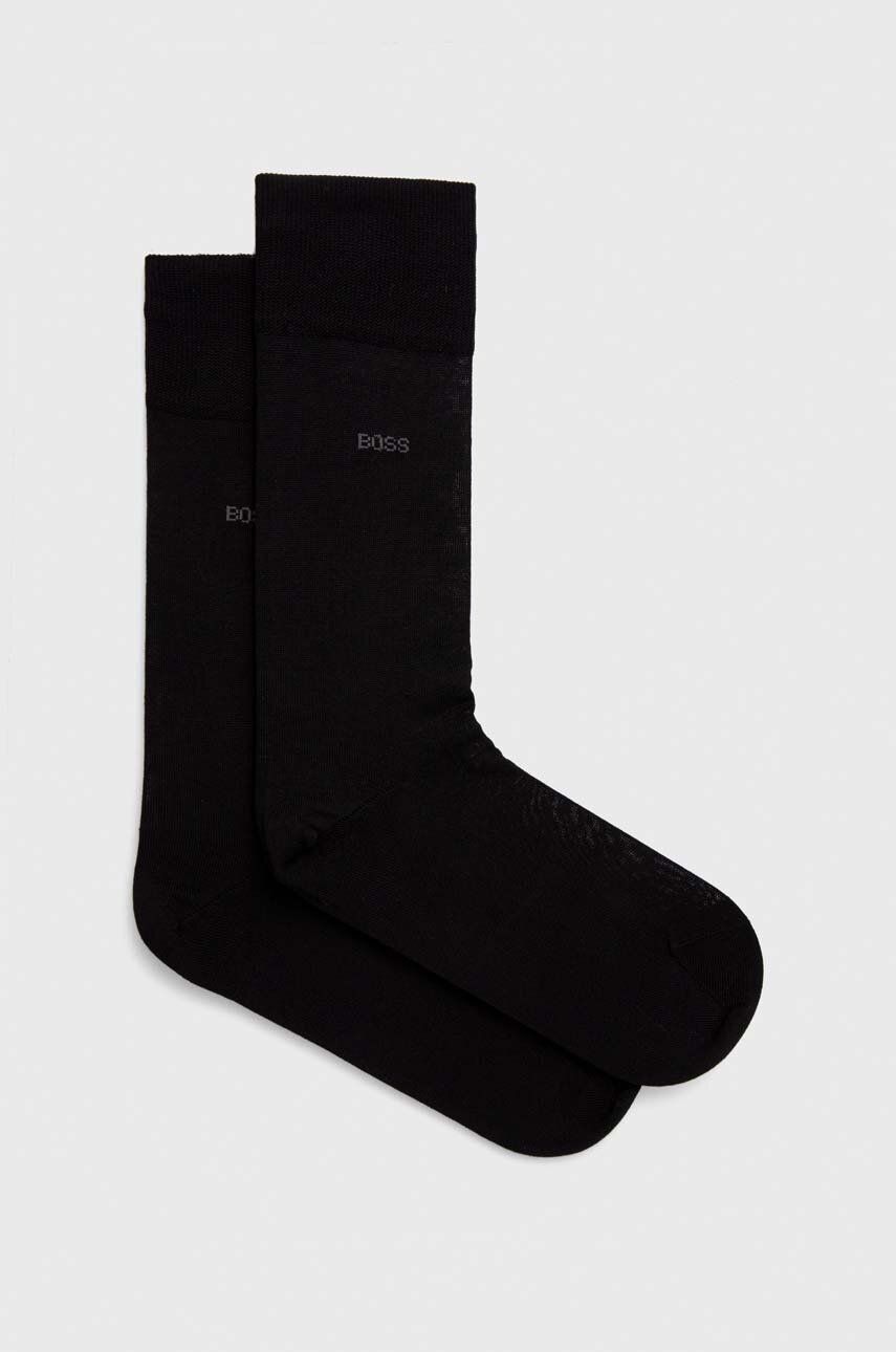 BOSS ciorapi de bumbac culoarea negru - Shoppu.ro