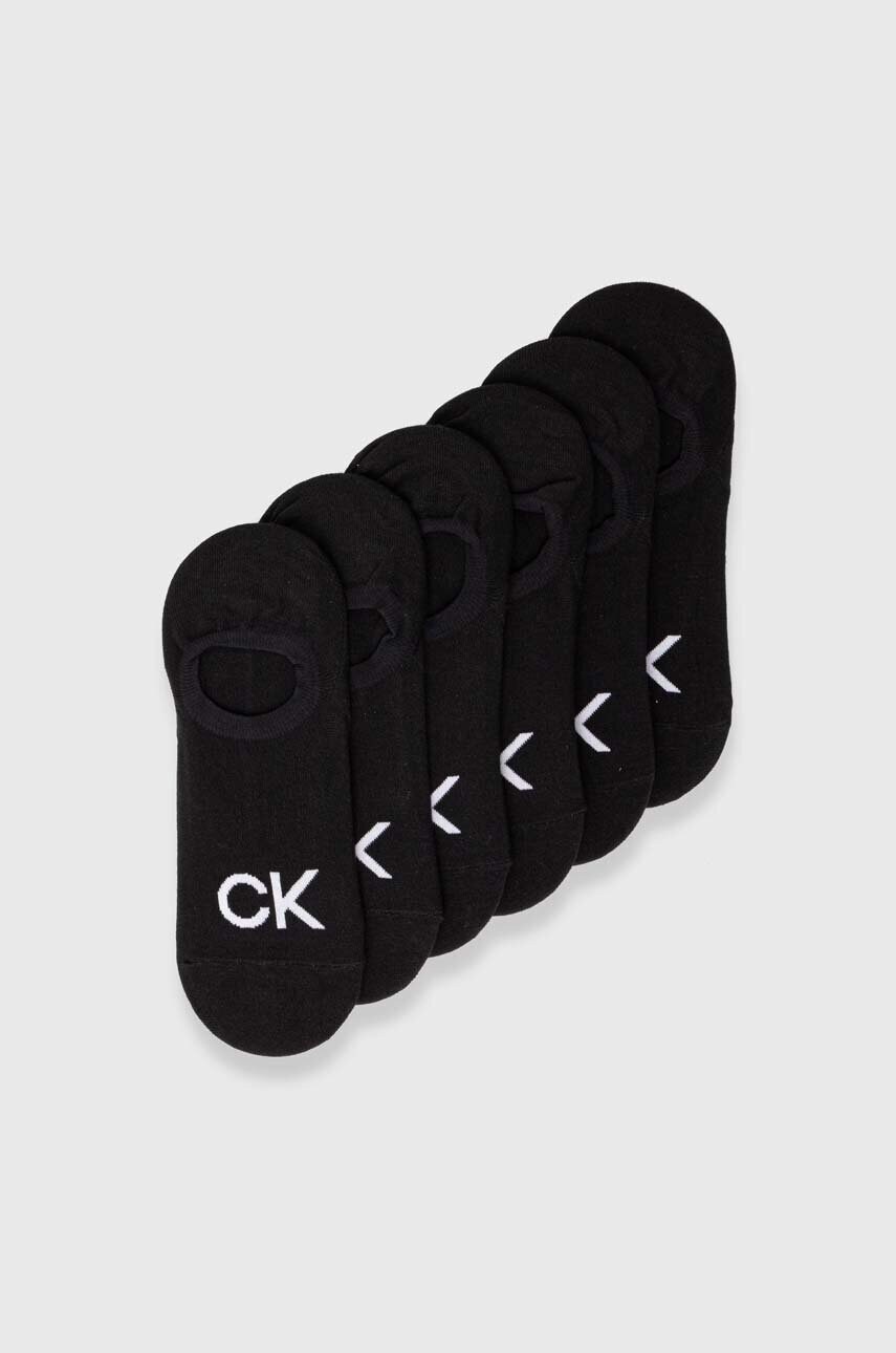Levně Ponožky Calvin Klein 6-pack pánské, černá barva, 701220501