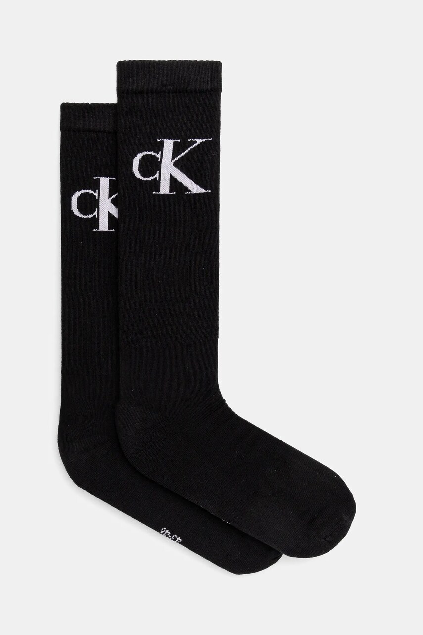 Levně Ponožky Calvin Klein Jeans 2-pack pánské, černá barva, 701228802