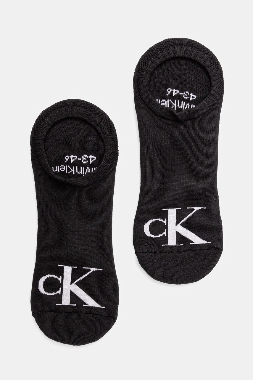 Levně Ponožky Calvin Klein Jeans 2-pack pánské, černá barva, 701228809