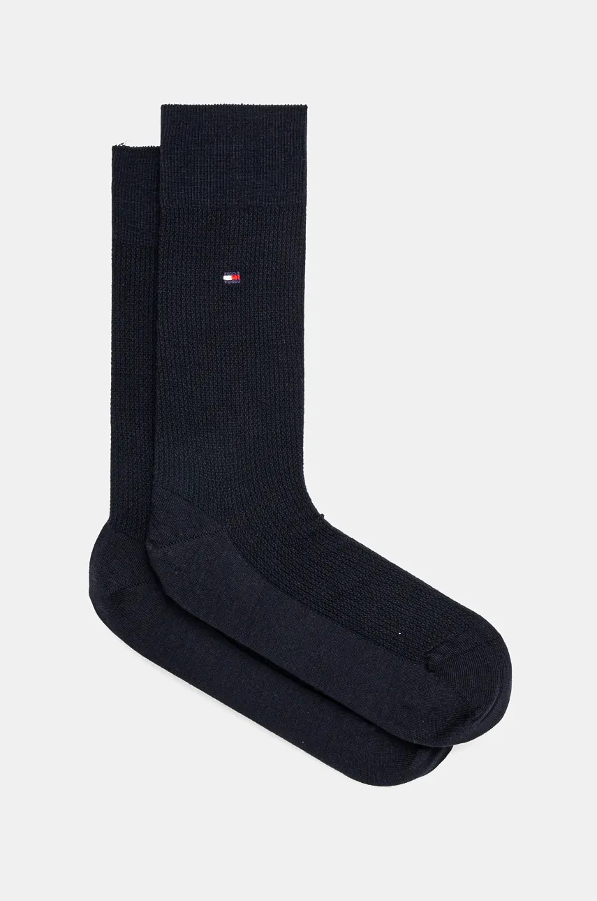 Levně Vlněné ponožky Tommy Hilfiger tmavomodrá barva, 701228790