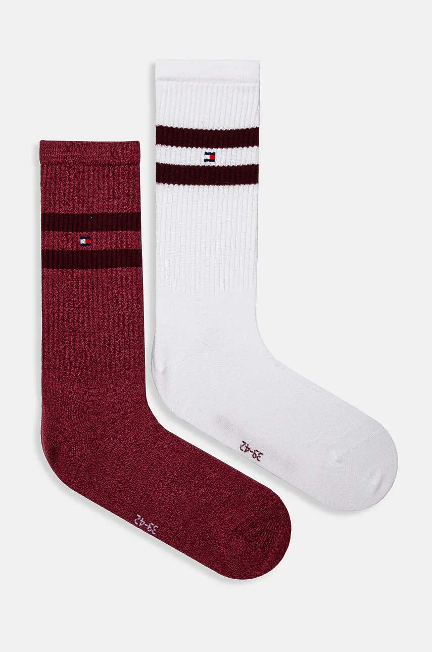 Levně Ponožky Tommy Hilfiger 2-pack pánské, bílá barva, 701229841
