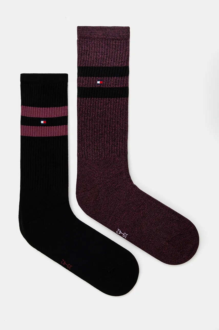 Levně Ponožky Tommy Hilfiger 2-pack pánské, černá barva, 701229841