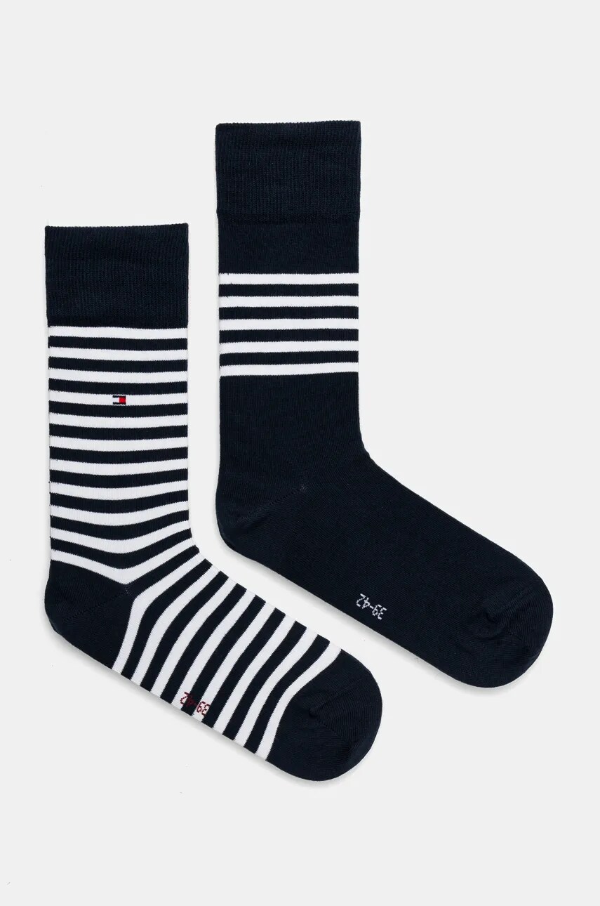 Levně Ponožky Tommy Hilfiger 2-pack pánské, tmavomodrá barva, 701229846
