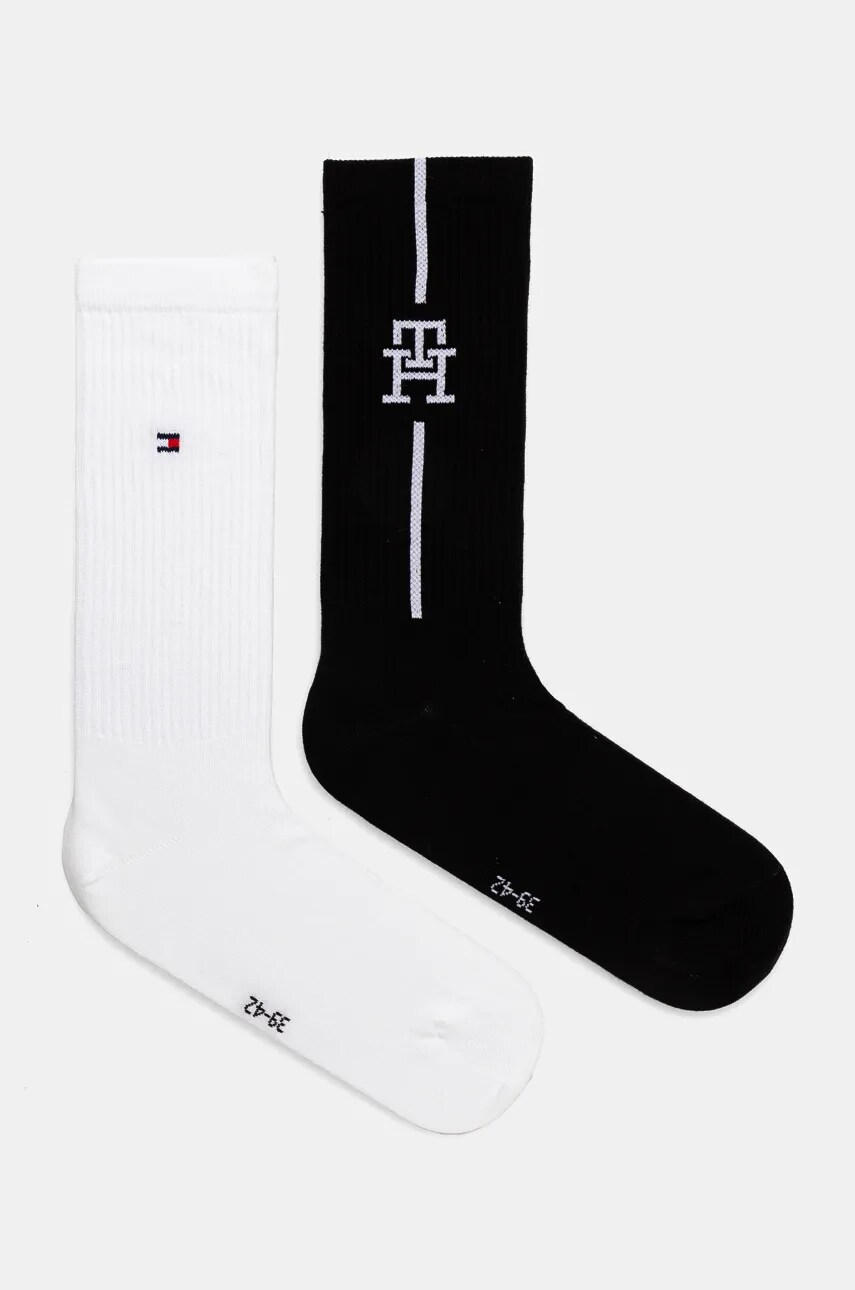 Levně Ponožky Tommy Hilfiger 2-pack pánské, černá barva, 701229850