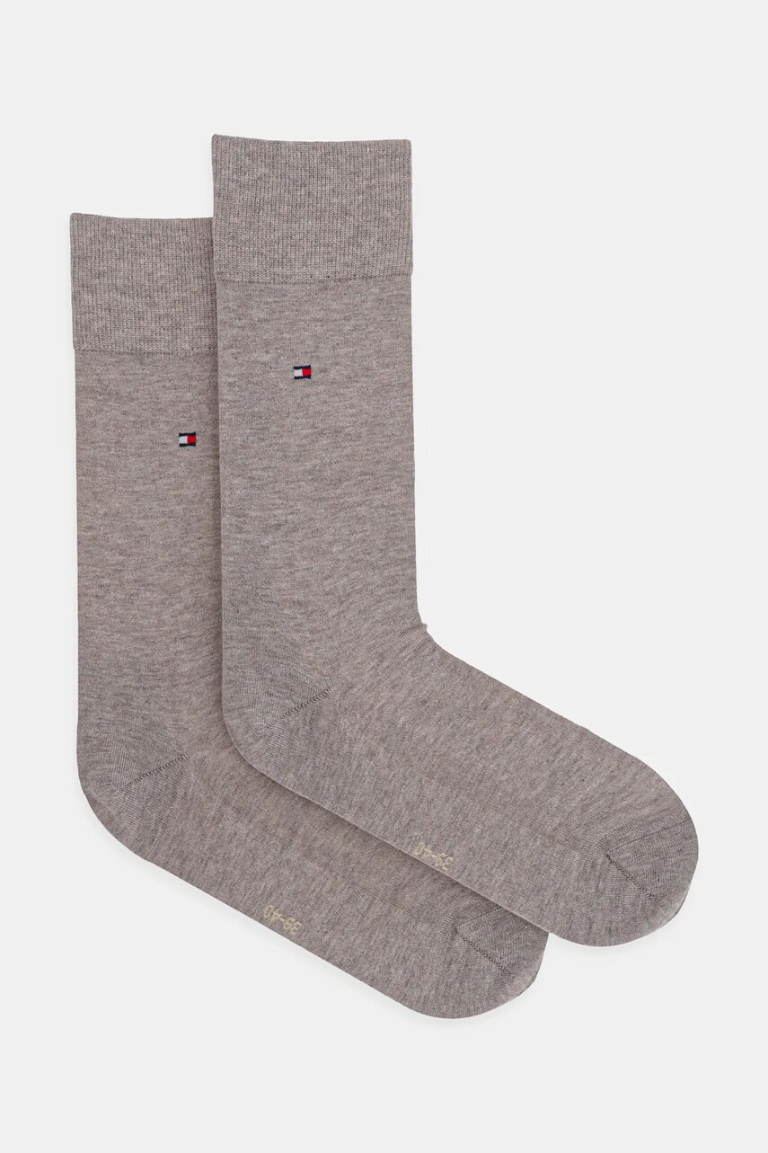 Levně Ponožky s příměsí kašmíru Tommy Hilfiger béžová barva, 701228788