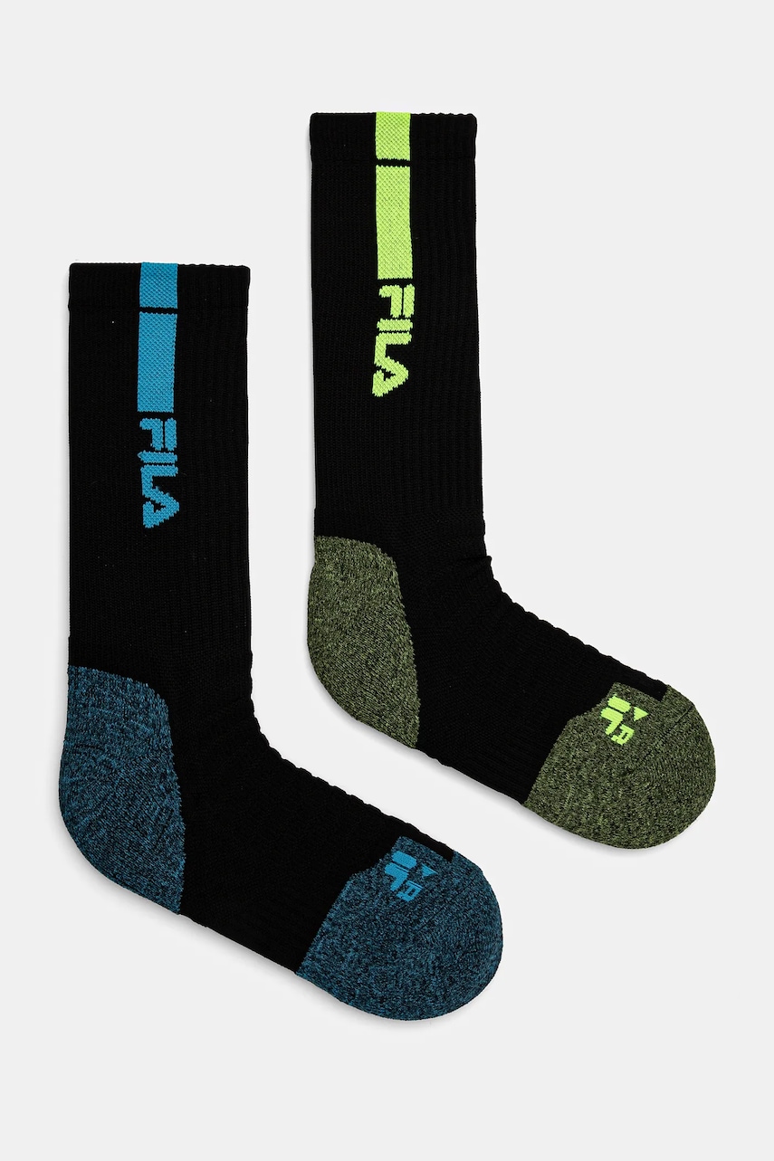Fila șosete 2-pack bărbați, culoarea negru, F2525 - 0 | YEO