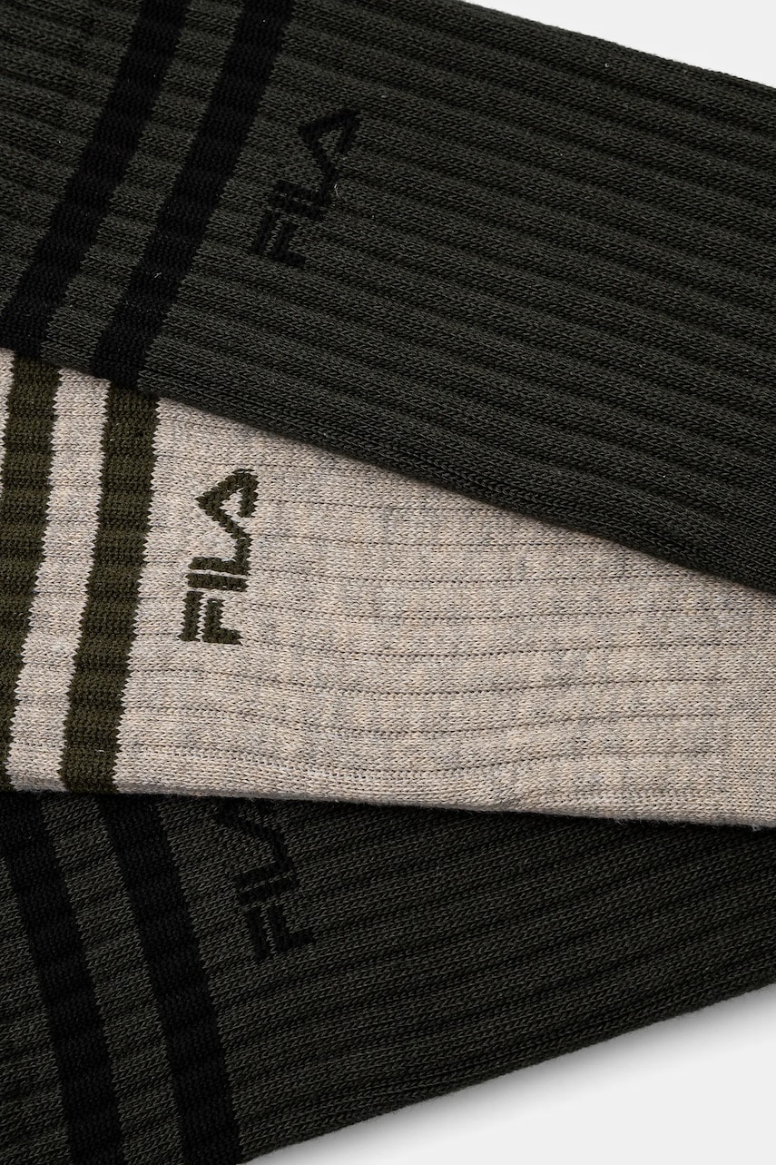 Носки Fila 3 шт мужские цвет зелёный F5603 Носки Fila 3 шт мужские цвет зелёный F5603