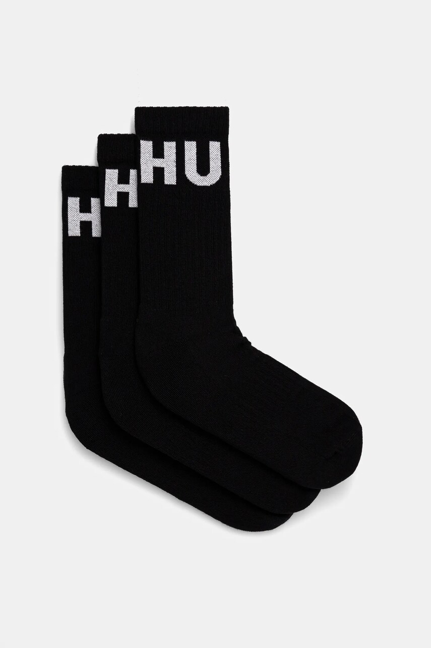 HUGO sosete 3-pack barbati, culoarea negru, 50531517