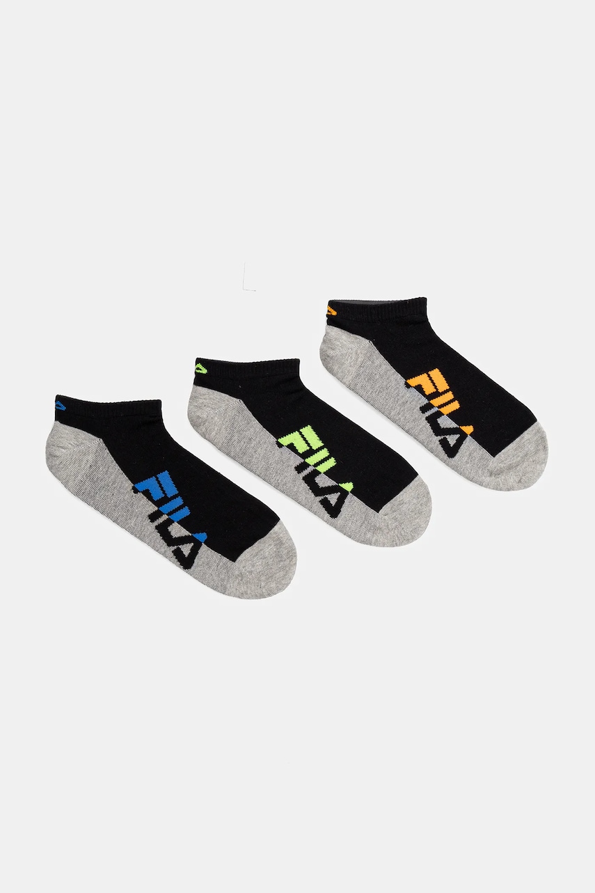 Levně Ponožky Fila 3-pack pánské, černá barva, F2532