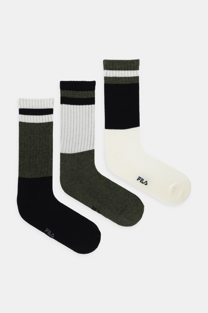 Fila șosete 3-pack culoarea verde, F5370