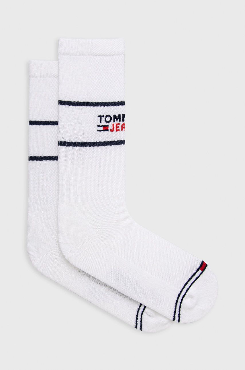 Ponožky Tommy Jeans bílá barva - bílá -  65% Organická bavlna