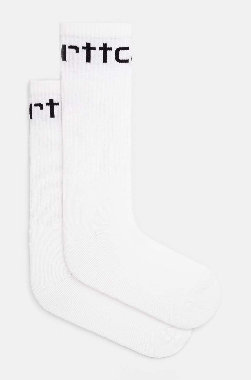 Carhartt WIP șosete culoarea alb I029422.WHITE.BLAC-WHITE.BLAC