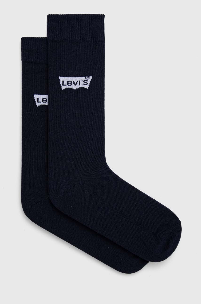 Ponožky Levi's 3-pak tmavomodrá farba