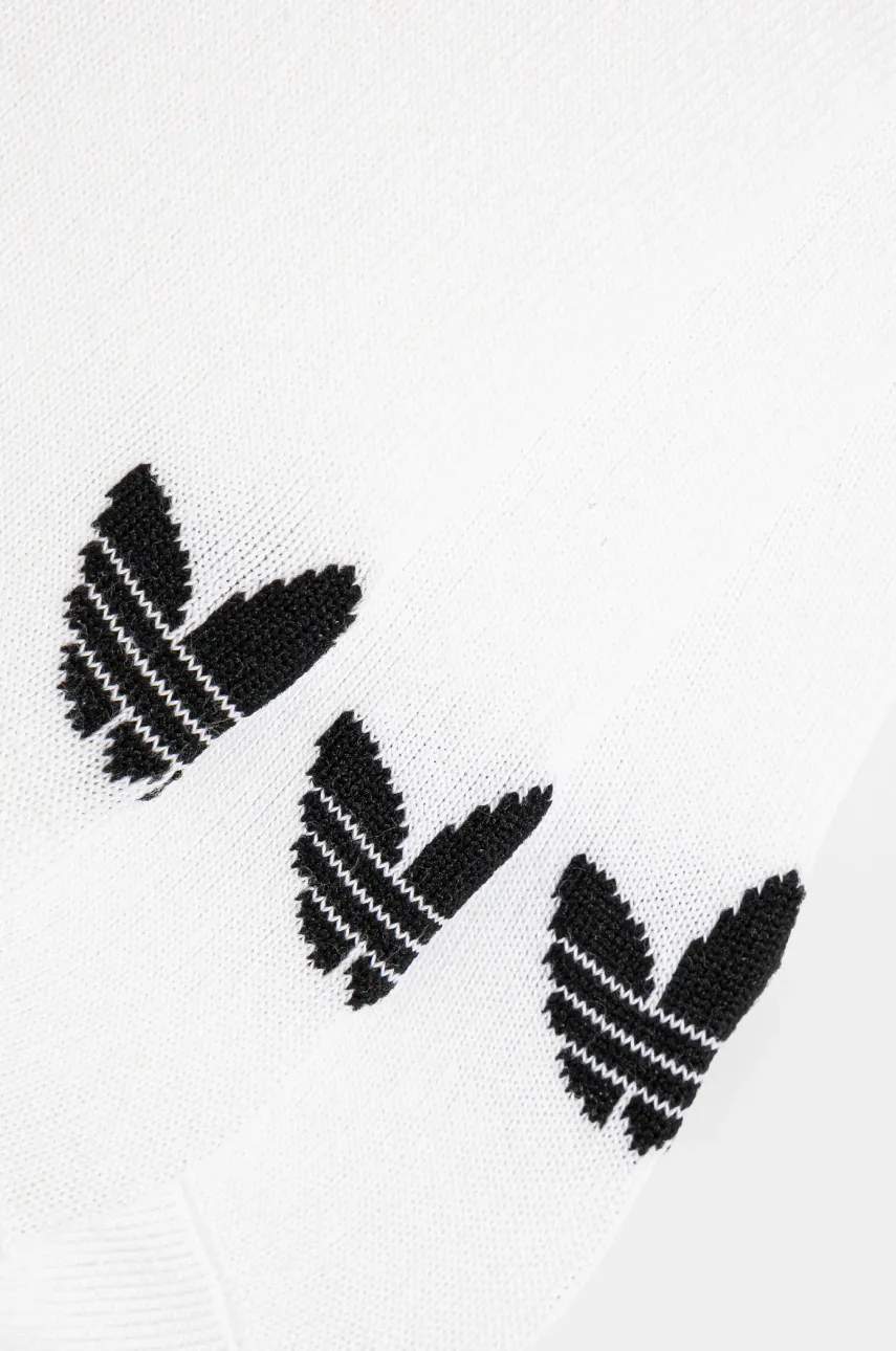 Носки adidas Originals Trefoil Liner 3 шт цвет белый S20273-white Носки adidas Originals Trefoil Liner 3 шт цвет белый S20273-white