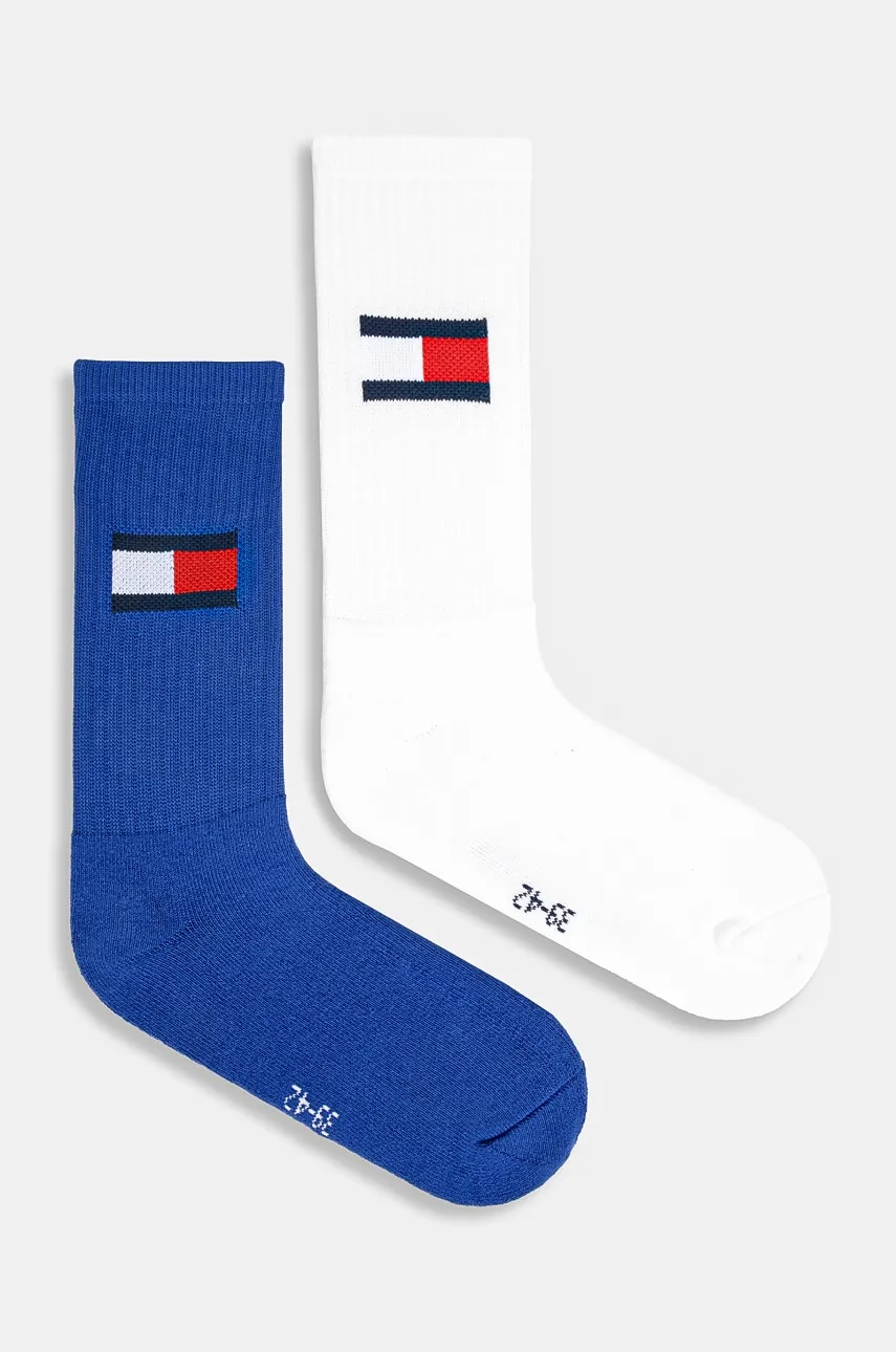 Tommy Hilfiger sosete 2-pack culoarea alb Tommy Hilfiger sosete 2-pack culoarea alb