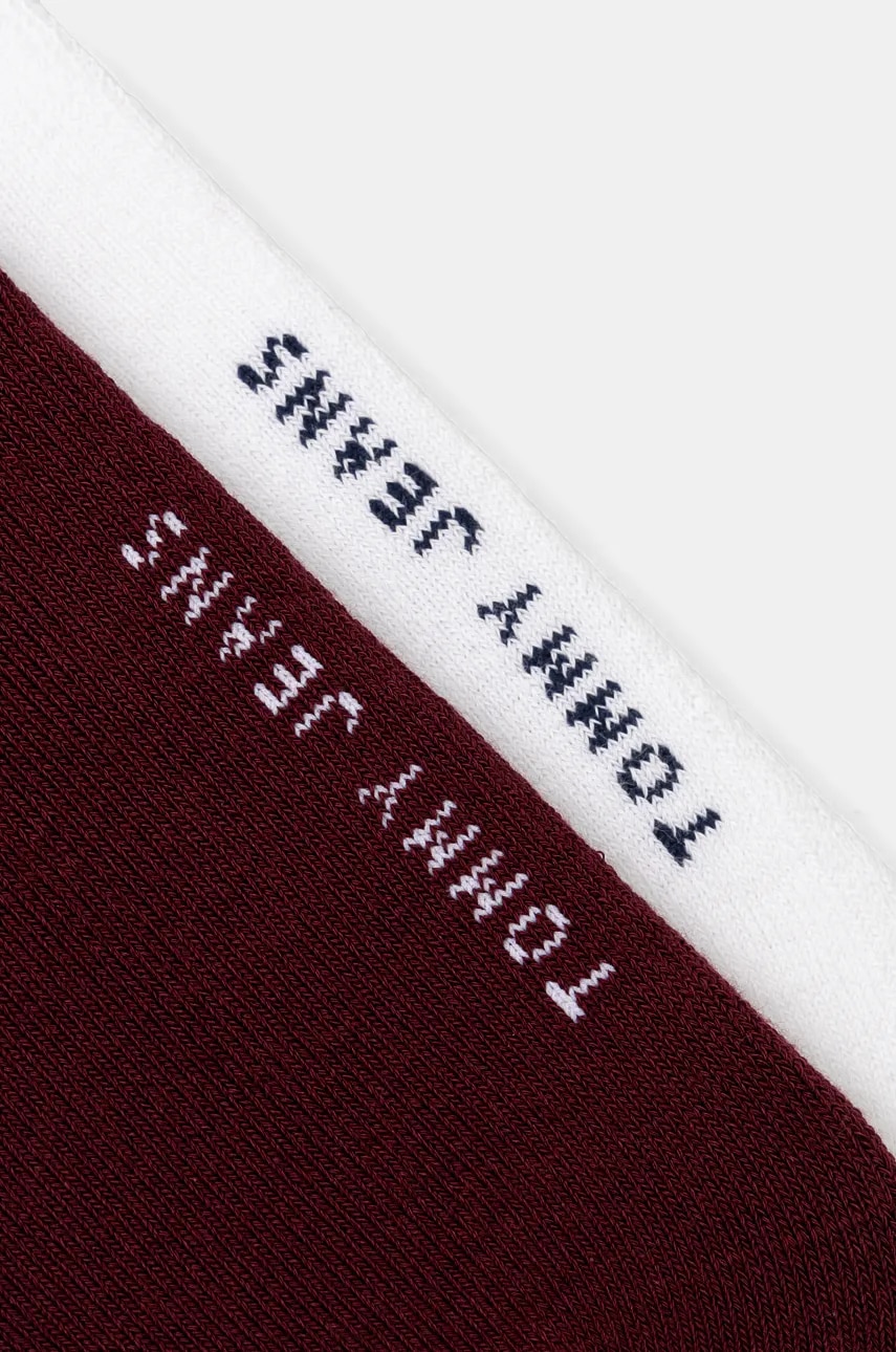 Носки Tommy Hilfiger 2 шт цвет бордовый Носки Tommy Hilfiger 2 шт цвет бордовый