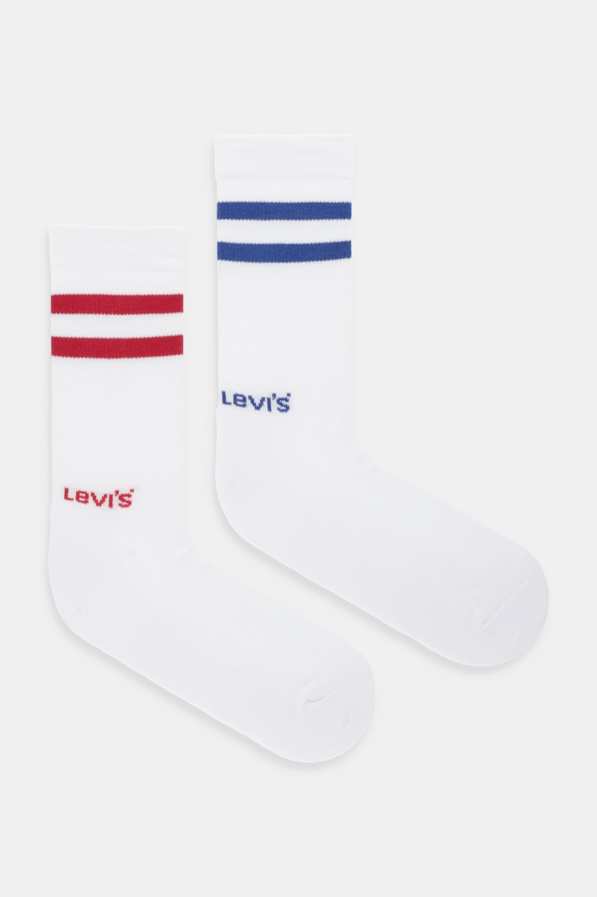 Levně Ponožky Levi's 2-pack bílá barva, 37157-1270