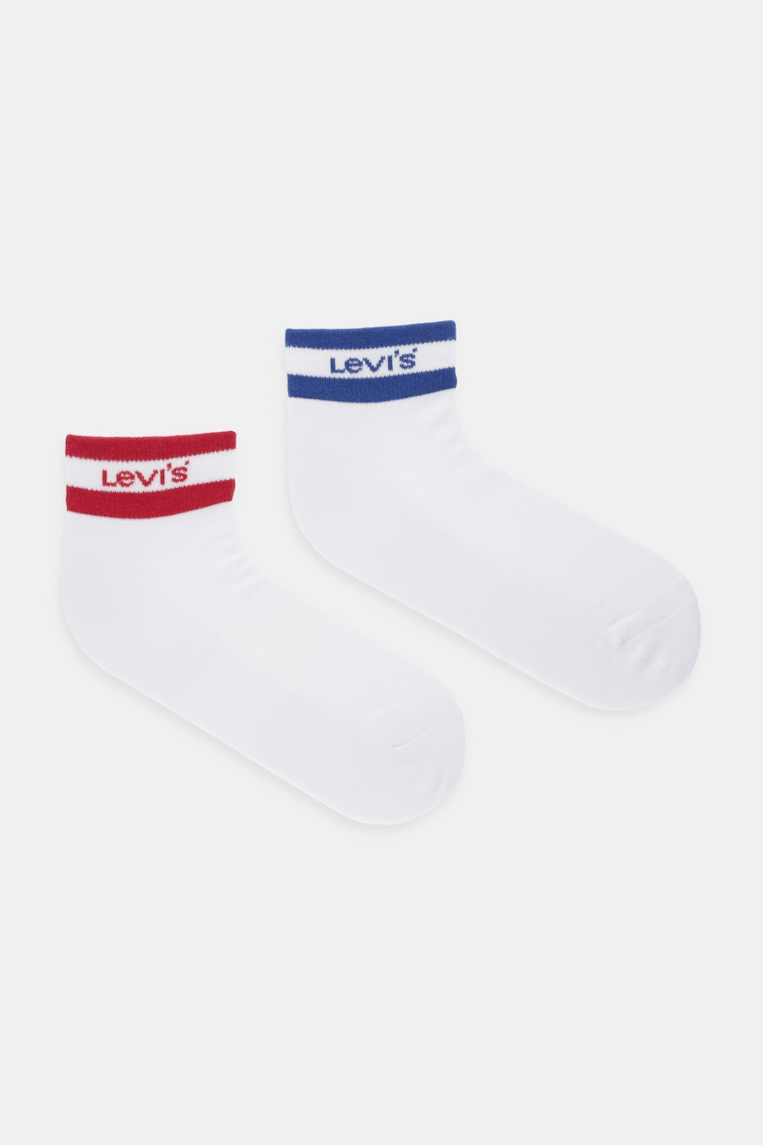 Levi\'s șosete 2-pack culoarea alb, 37157-1272 - 0 | YEO