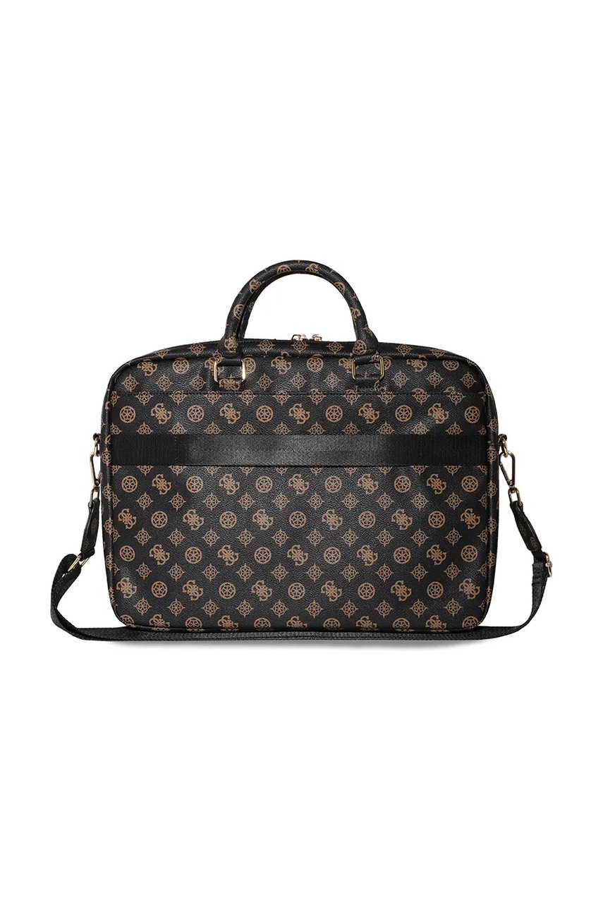 Guess laptop táska 4G Peony Front Pocket Zipper Triangle Logo 16" fekete termék 2. képe