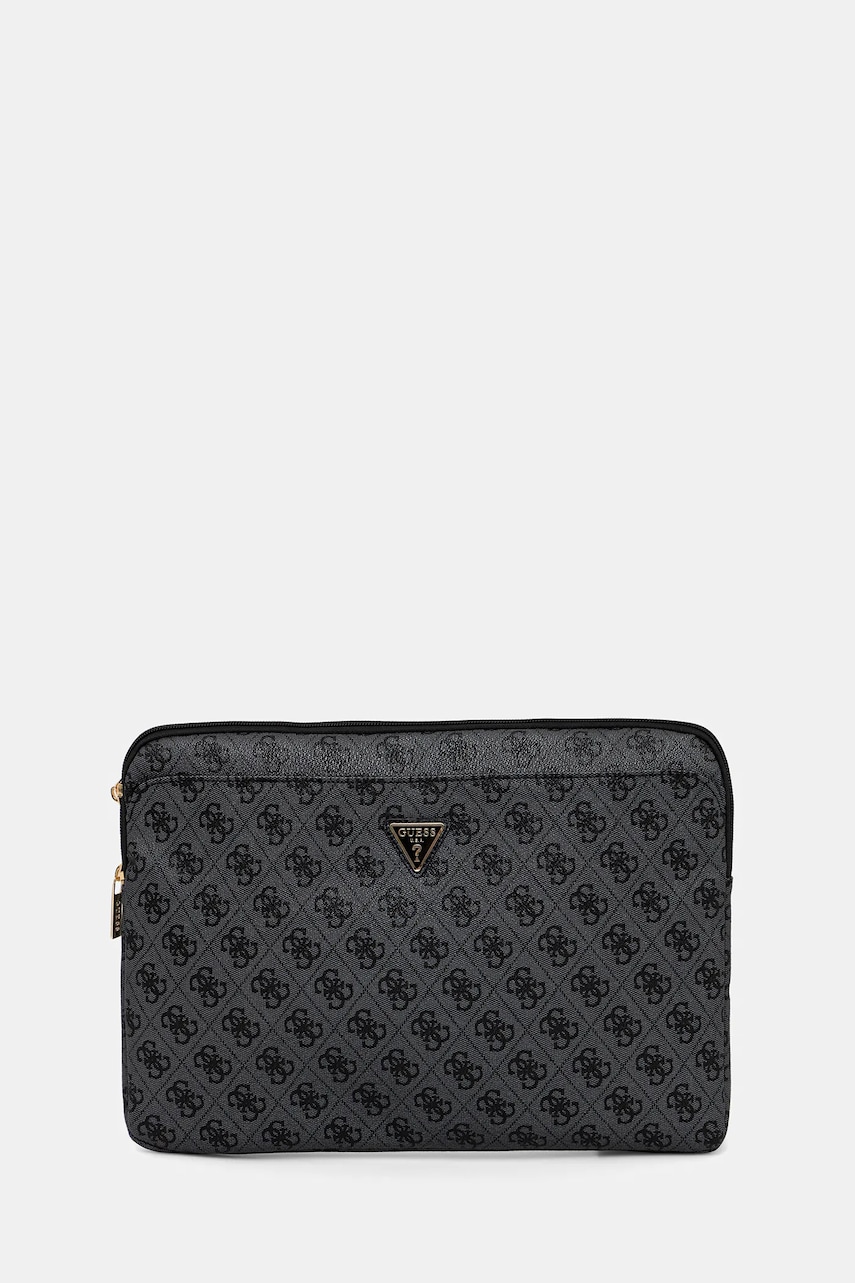 Levně Obal na notebook Guess Sleeve 14" 4G Zipper Pocket Triangle Logo černá barva, GUCS14ZP4DPTK