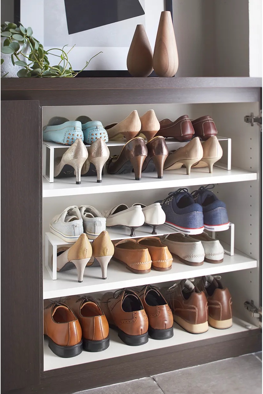 Πτυσσόμενο ράφι παπουτσιών Yamazaki Frame χρώμα: άσπρο φωτογραφία