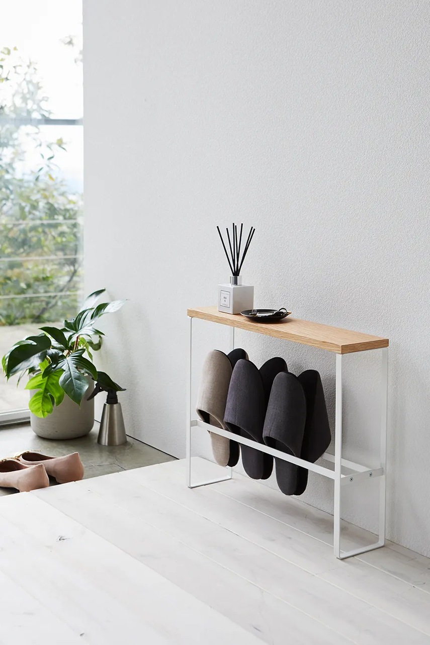 Ράφι για παντόφλες Yamazaki Tower χρώμα: άσπρο φωτογραφία