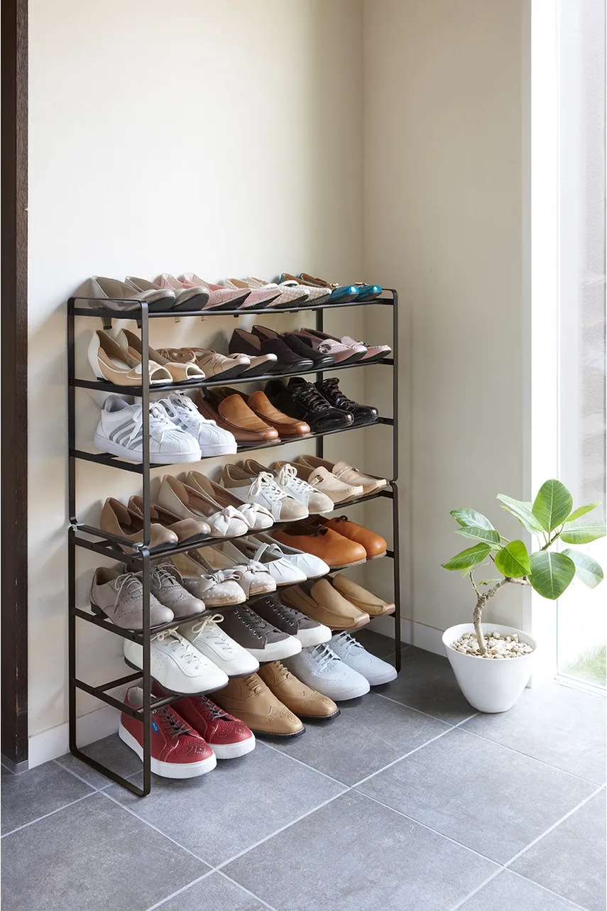 Πτυσσόμενο ράφι παπουτσιών Yamazaki Frame χρώμα: μαύρο φωτογραφία