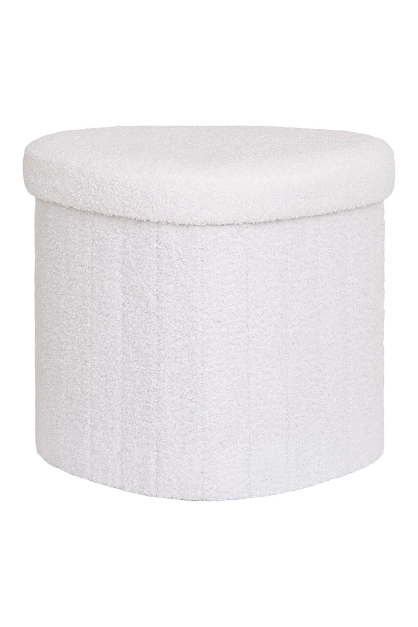House Nordic puf cu compartiment de depozitare Medford culoarea alb