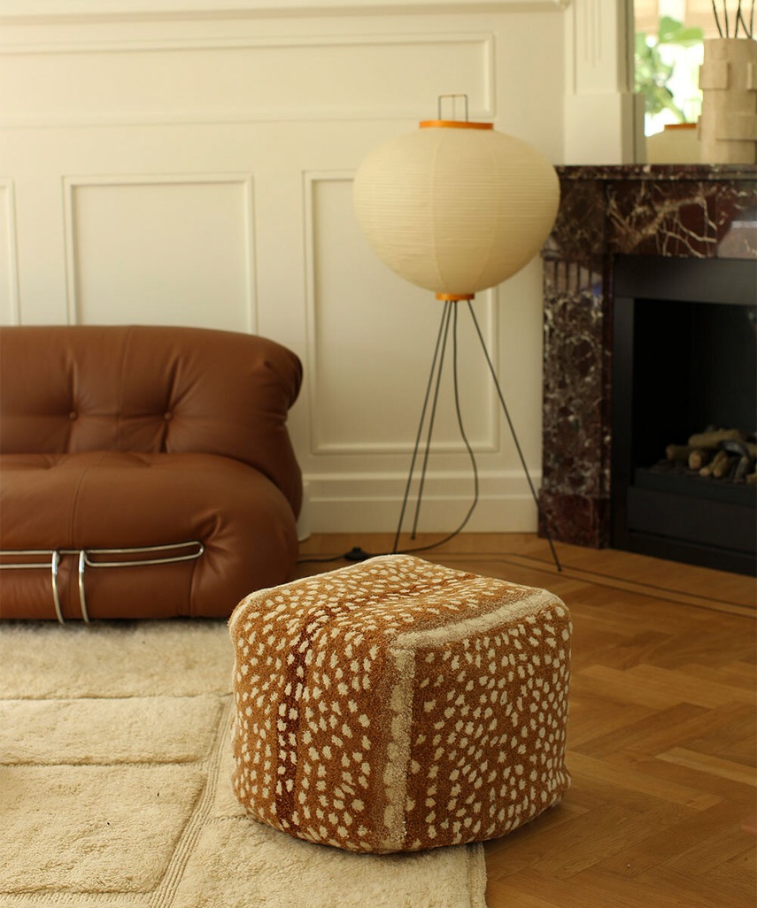 Πουφ Doing Goods Fawn Pouf S χρώμα: πορτοκαλί φωτογραφία