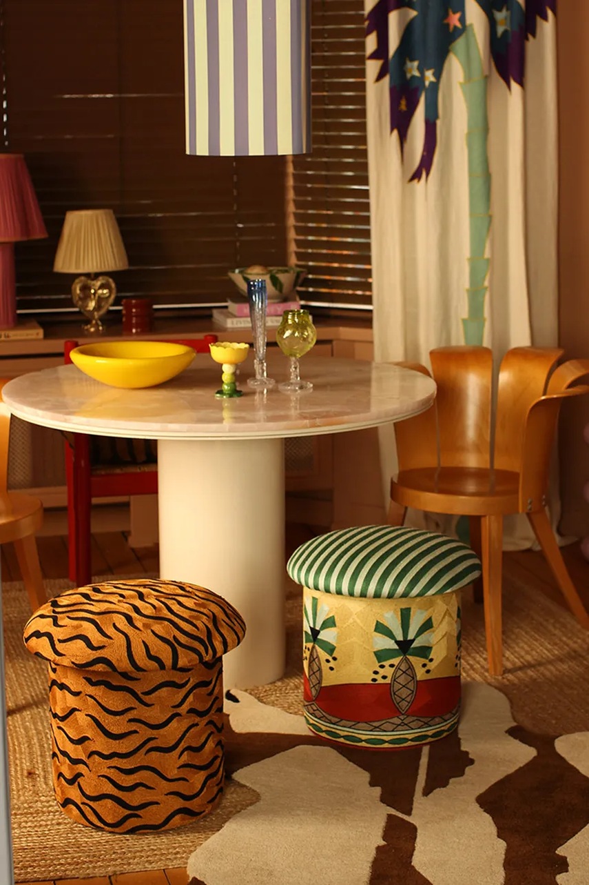 Πουφ Doing Goods Paloma Palm Embroidere χρώμα: πολύχρωμο φωτογραφία