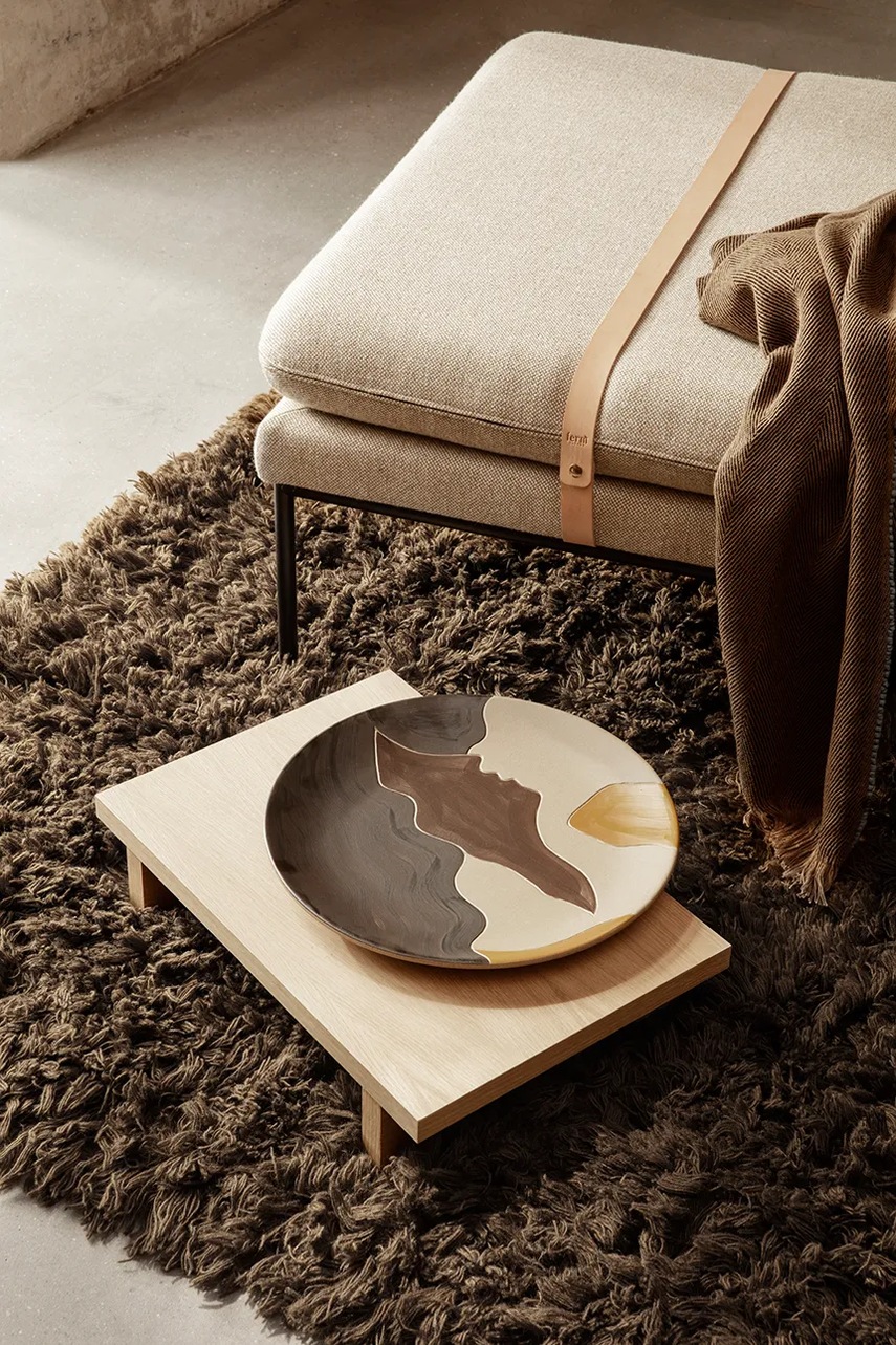 Τραπέζι ferm LIVING Kona Side Table χρώμα: μπεζ φωτογραφία