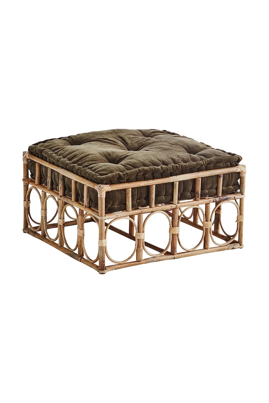 Madam Stoltz scaun de puf 60 x 60 x 36,5 cm culoarea maro