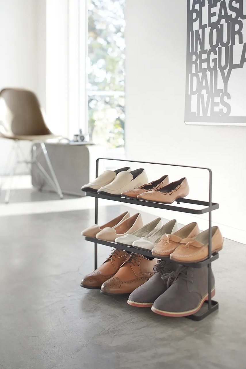 Ράφι παπουτσιών Yamazaki Tower 50 x 45,5 x 14 cm χρώμα: μαύρο φωτογραφία