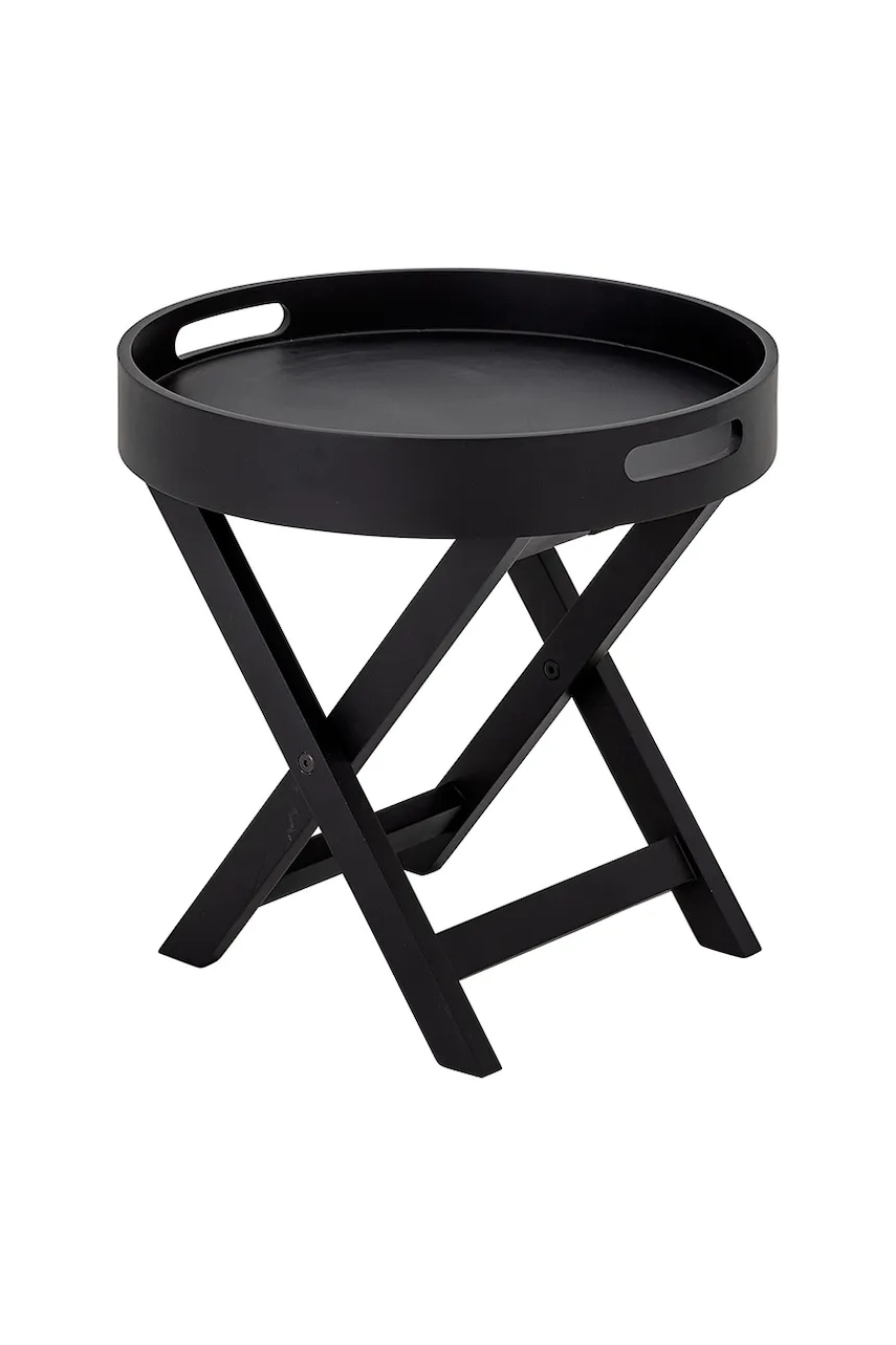 Bloomingville masă pliantă cu tavă Freya 40 x 39 cm culoarea negru