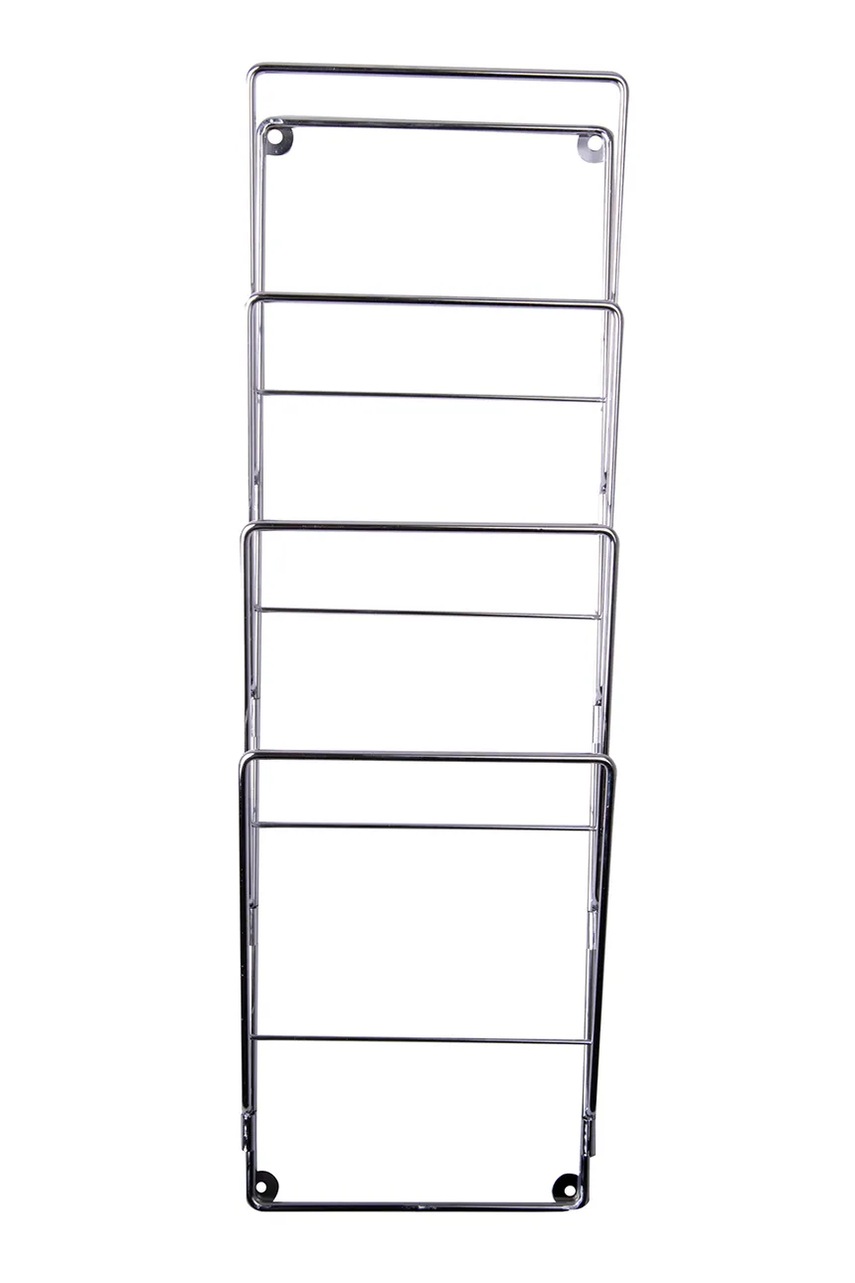 Настенный держатель для газет Present Time Chrome S 60 x 19 cm цвет серый