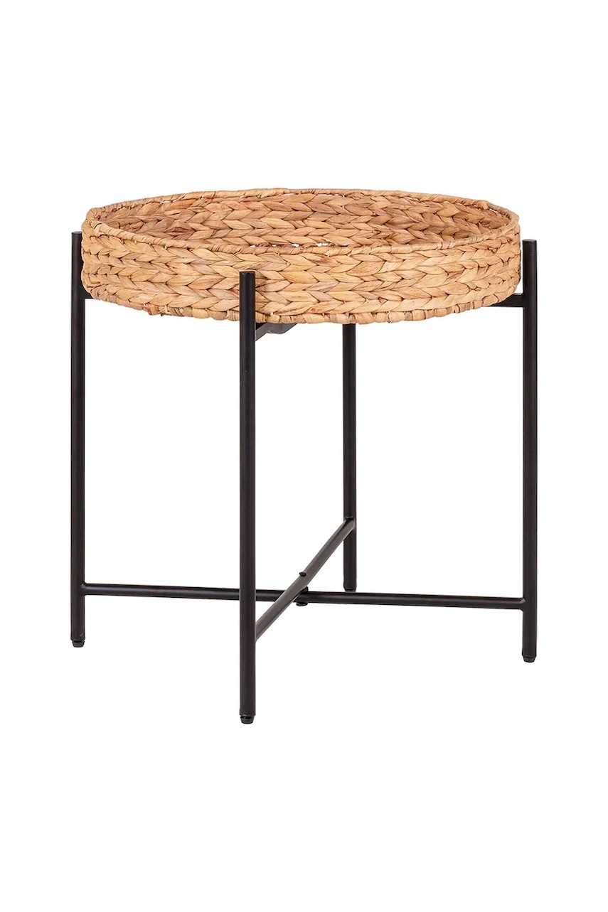 House Nordic masă pliantă cu tavă Naro 50 x 48,5 cm culoarea galben