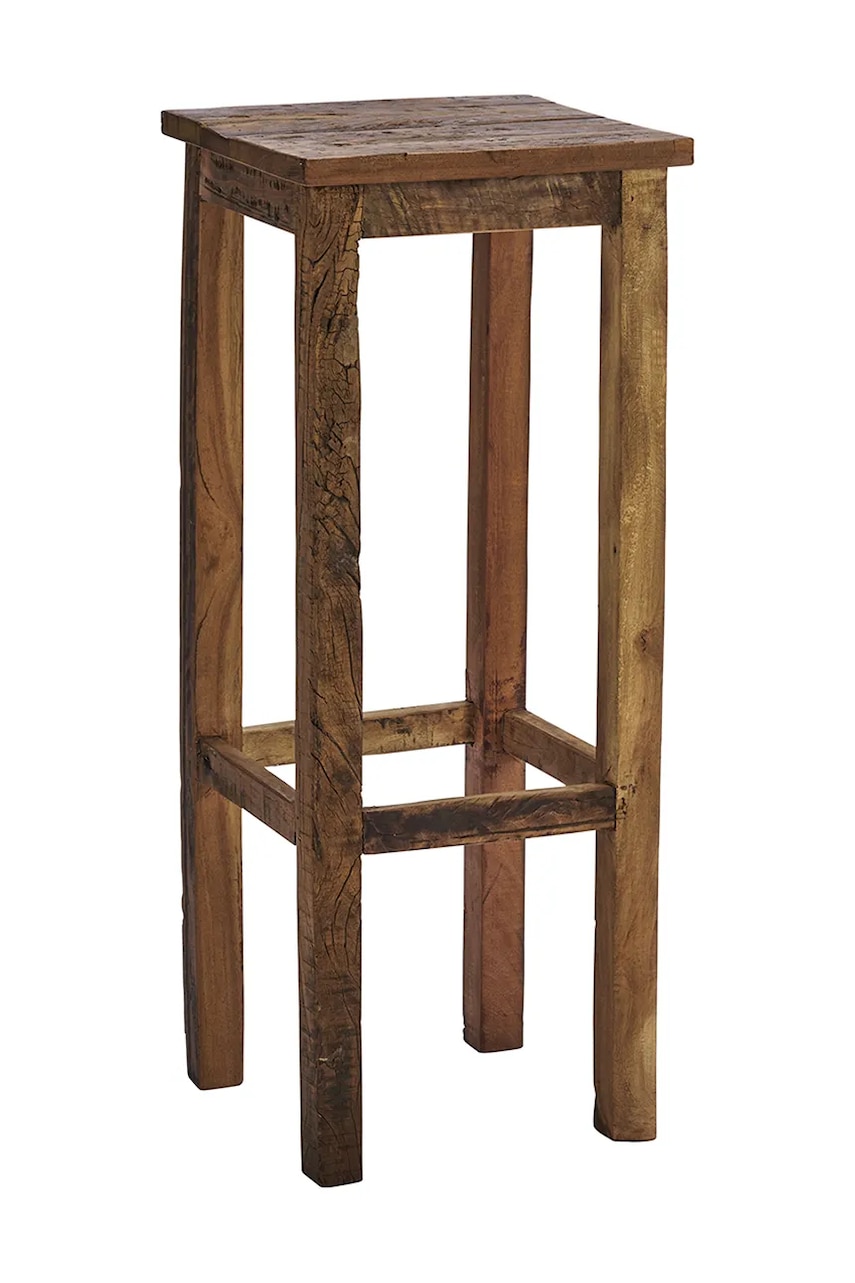Madam Stoltz masă pliantă cu tavă 30 x 30 x 75 cm culoarea maro
