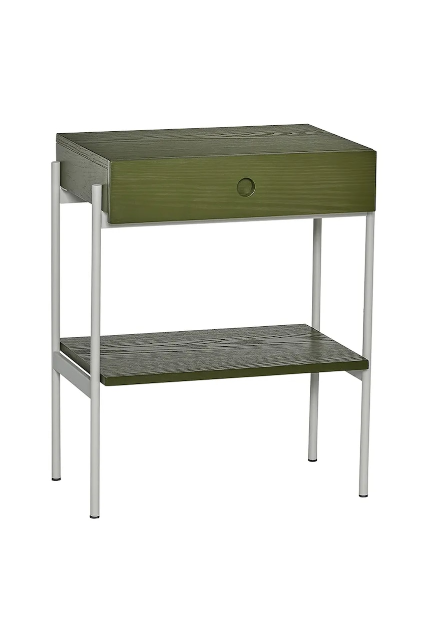 Hübsch noptieră Noir 48 x 32 x 60 cm culoarea verde Hübsch noptieră Noir 48 x 32 x 60 cm culoarea verde