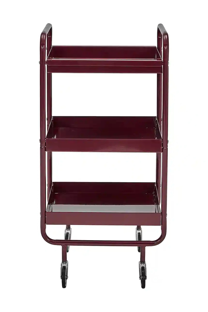 House Doctor mobilă cu roți HDRoll 42 x 85 x 38 cm culoarea bordo