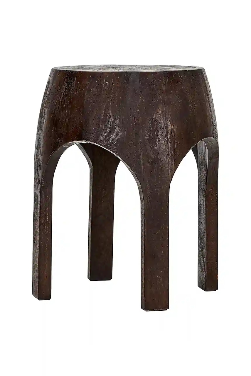 Levně Stolička House Doctor HDWoda 46 x 36 cm hnědá barva