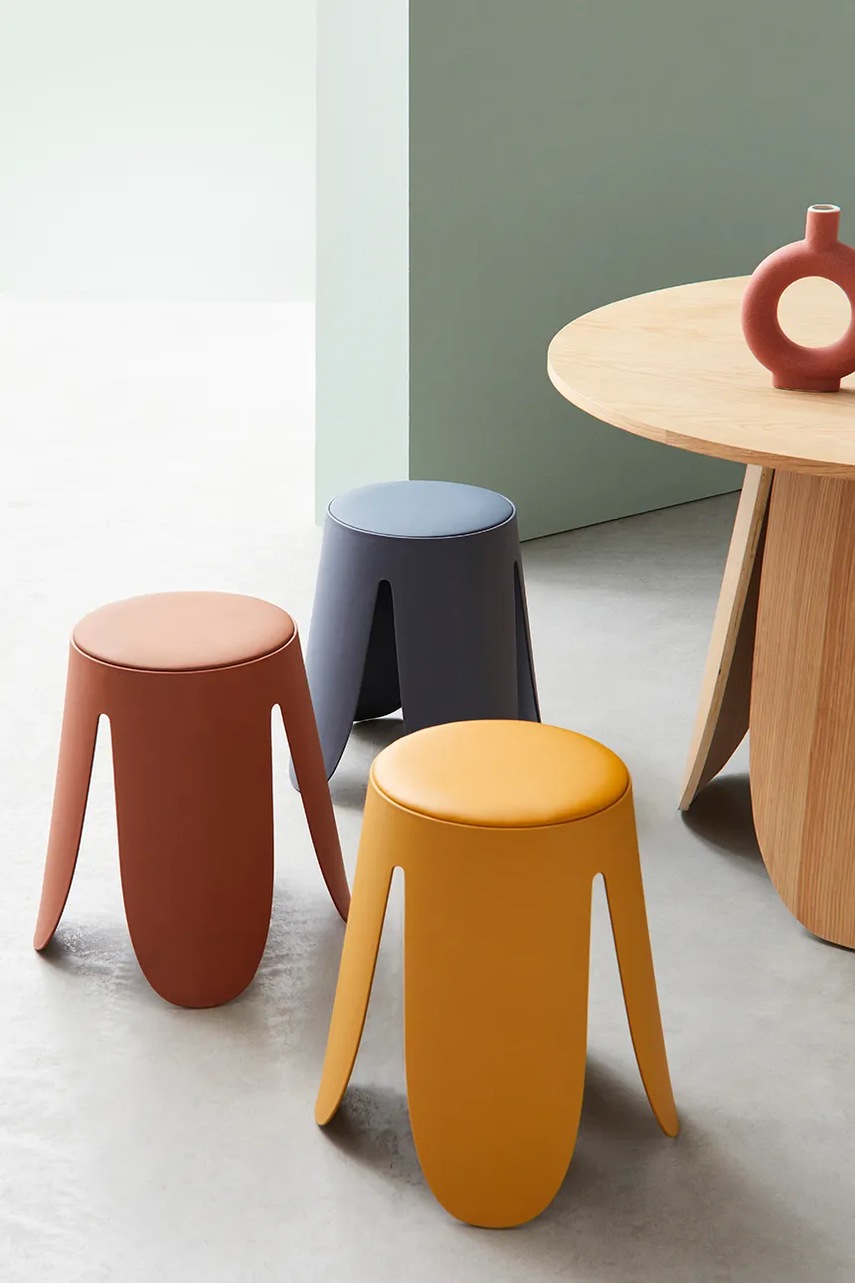 Σκαμπό Bizzotto Imogen 37 x 47 cm χρώμα: κίτρινο φωτογραφία