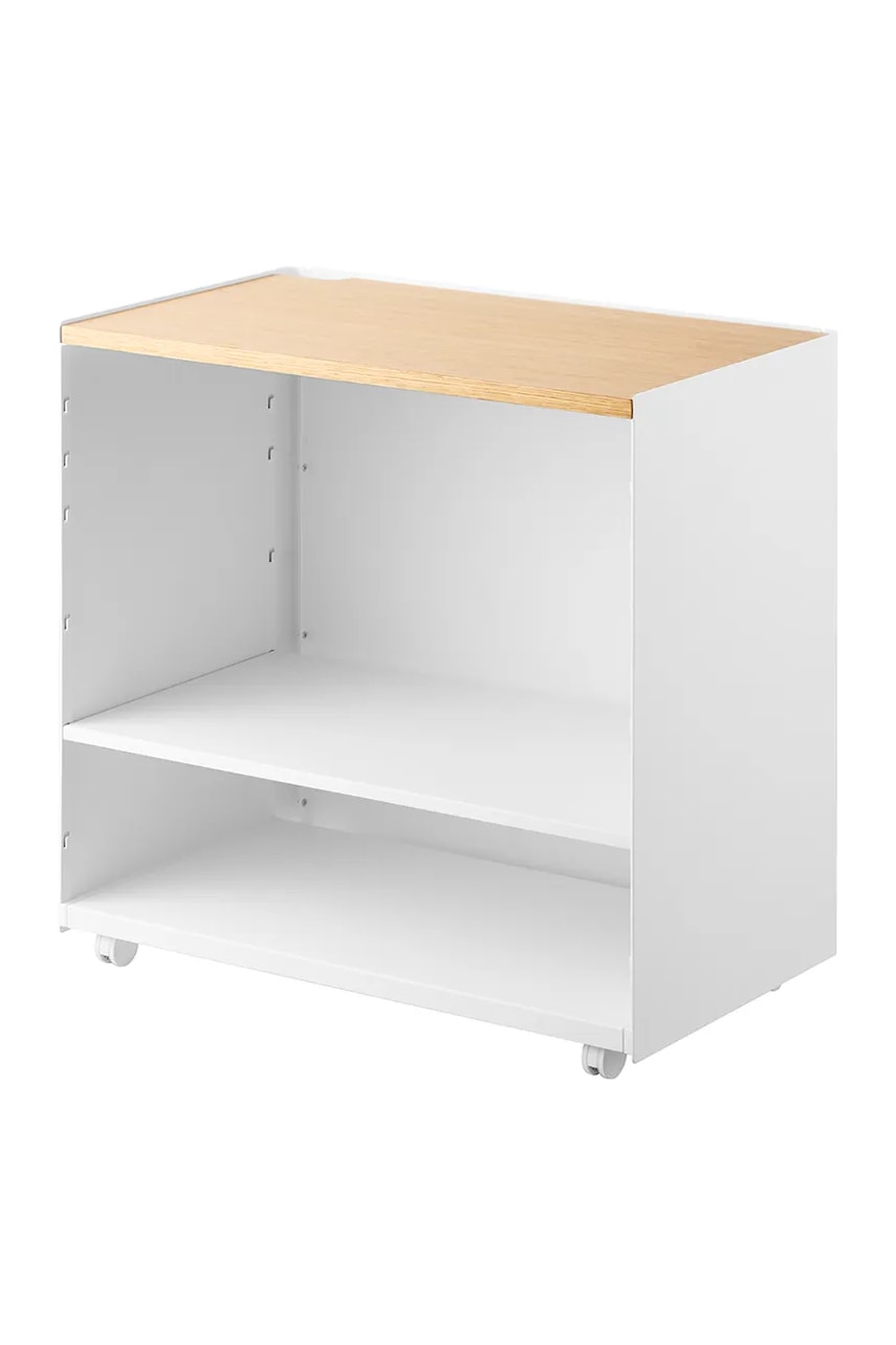 Yamazaki mobilă cu roți Tower 60,3 x 35,3 x 59 cm culoarea alb